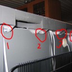 Takalevyn ruuvit, 4 kpl Takalevyn ruuvit, 4 kpl